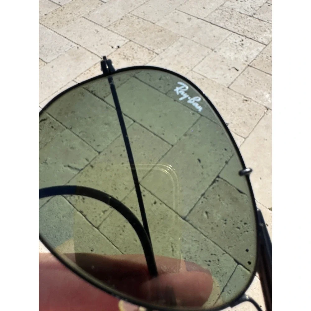 Ray-Ban Shooter Sunglasses Black Vintage B&L Aviator‎ G-15 Lens USA Made 1980's